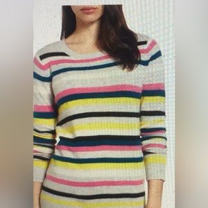 Nordstrom Striped cashmere sweater medium